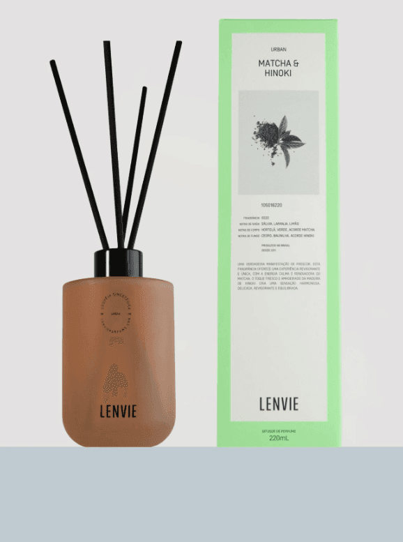 Difusor de Perfume Matcha e Hinoki 220ml Urban - Lenvie
