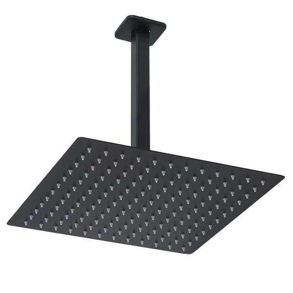 Ducha Quadrada Teto Slim Preta Stoc