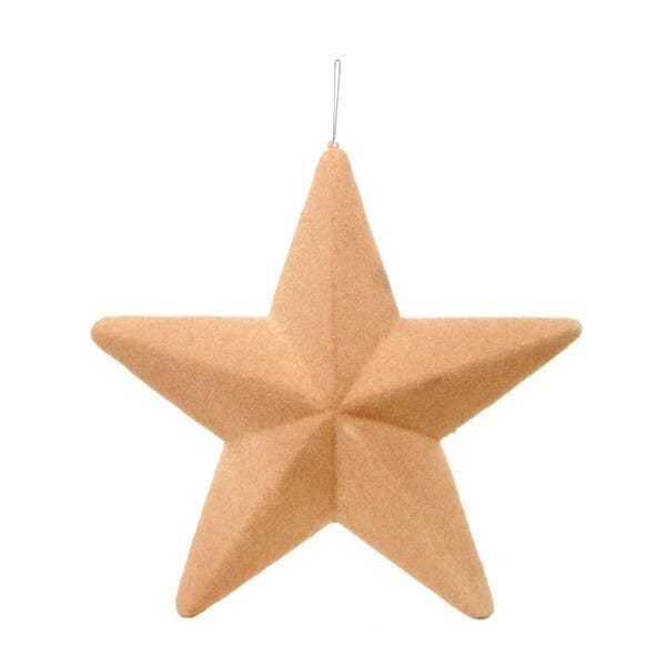 Enfeite Adorno Estrela Plástico Rose Gold 27x27x5cm Cromus