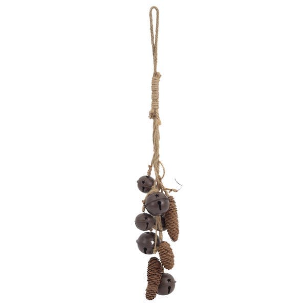 Enfeite Adorno Pinha Metal Marrom 70x13x13cm Cromus