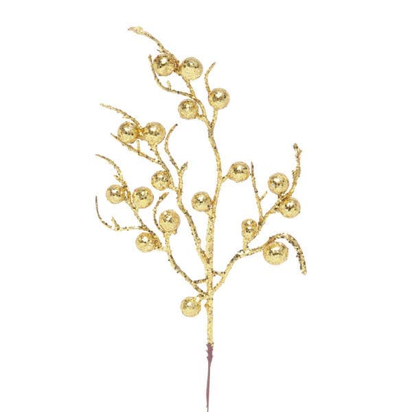 Enfeite Galho Plástico Ouro Velho 35x15x2cm Cromus
