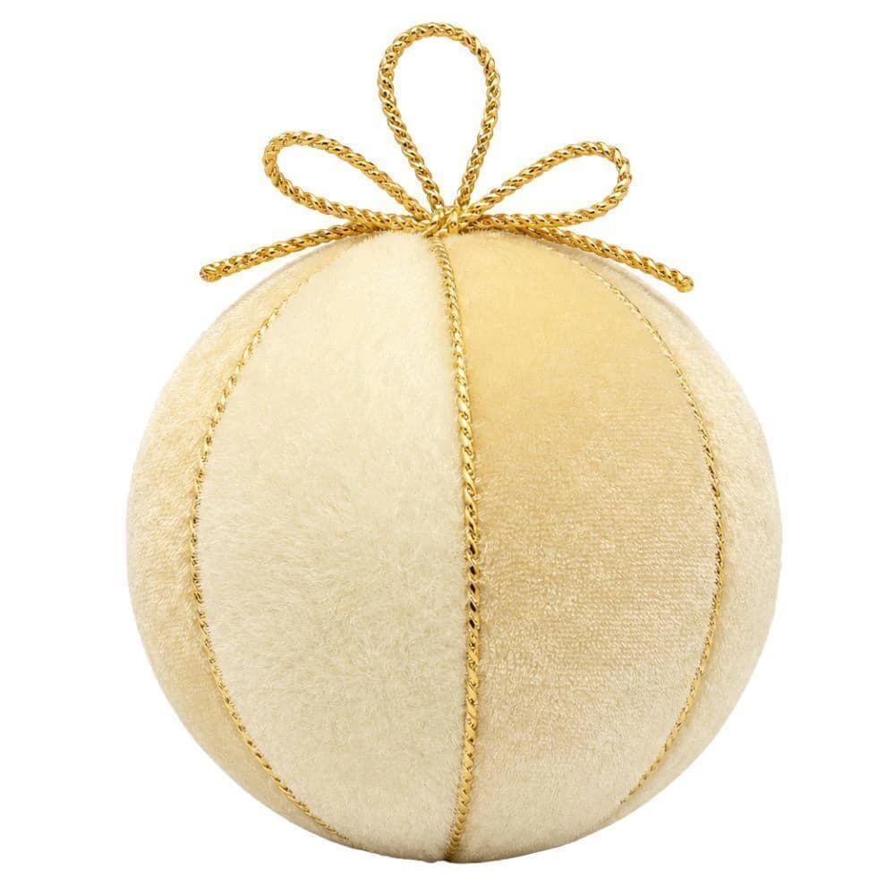 Enfeite para Árvore de Natal Bola Bege 10cm