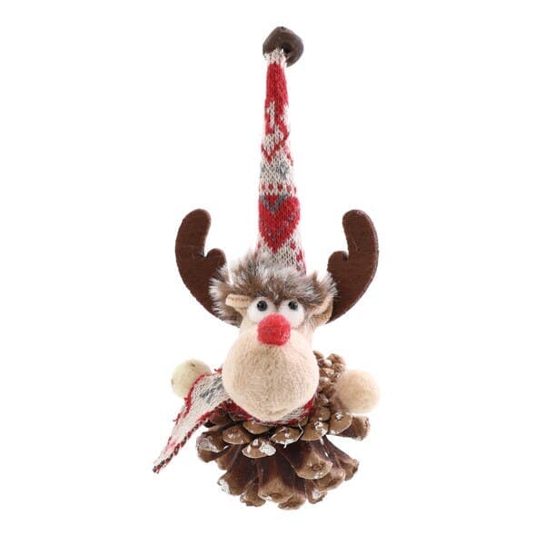 Enfeite para Árvore de Natal Natalino Marrom 1 Peça 7x7x14cm Cromus