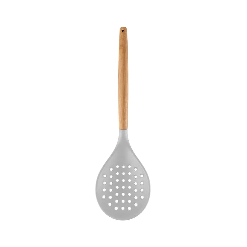 Escumadeira de Bambu com Silicone 32cm Off Whiter - Yoi