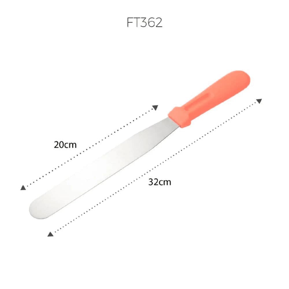 Espátula de Confeitar Reta 20cm Inox - Silver Festas
