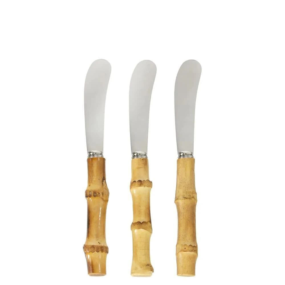 Espátula para Patê de Aço Inox e Bambu 3pçs