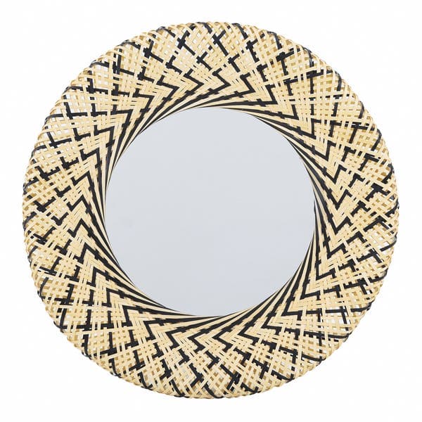 Espelho Decorativo Redondo com Moldura Preta 55cm Inspire