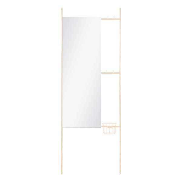 Espelho Decorativo Retangular Com Moldura Moka 180x63cm