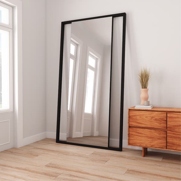 Espelho Grande Retangular 200x110cm Preto Com Moldura May504 Mayuri