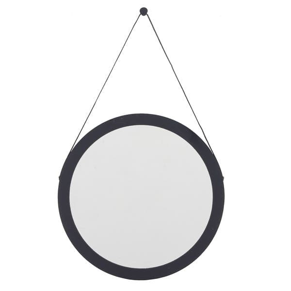 Espelho Redondo 40x40cm Preto Com Moldura Ady Outlet dos Quadros