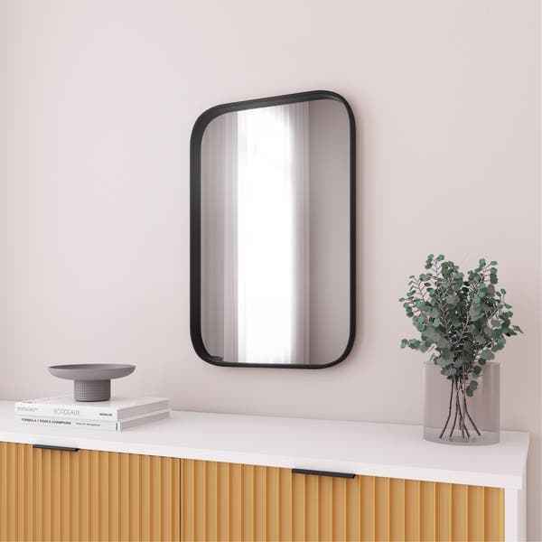 Espelho Retangular 60x40cm Preto Com Moldura Urban E2G Design