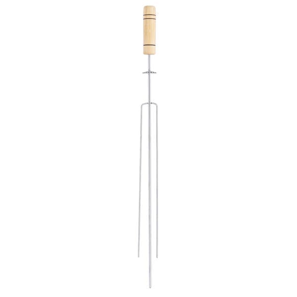 Espeto Giratório Aço Cromado Trident 63cm Artmill