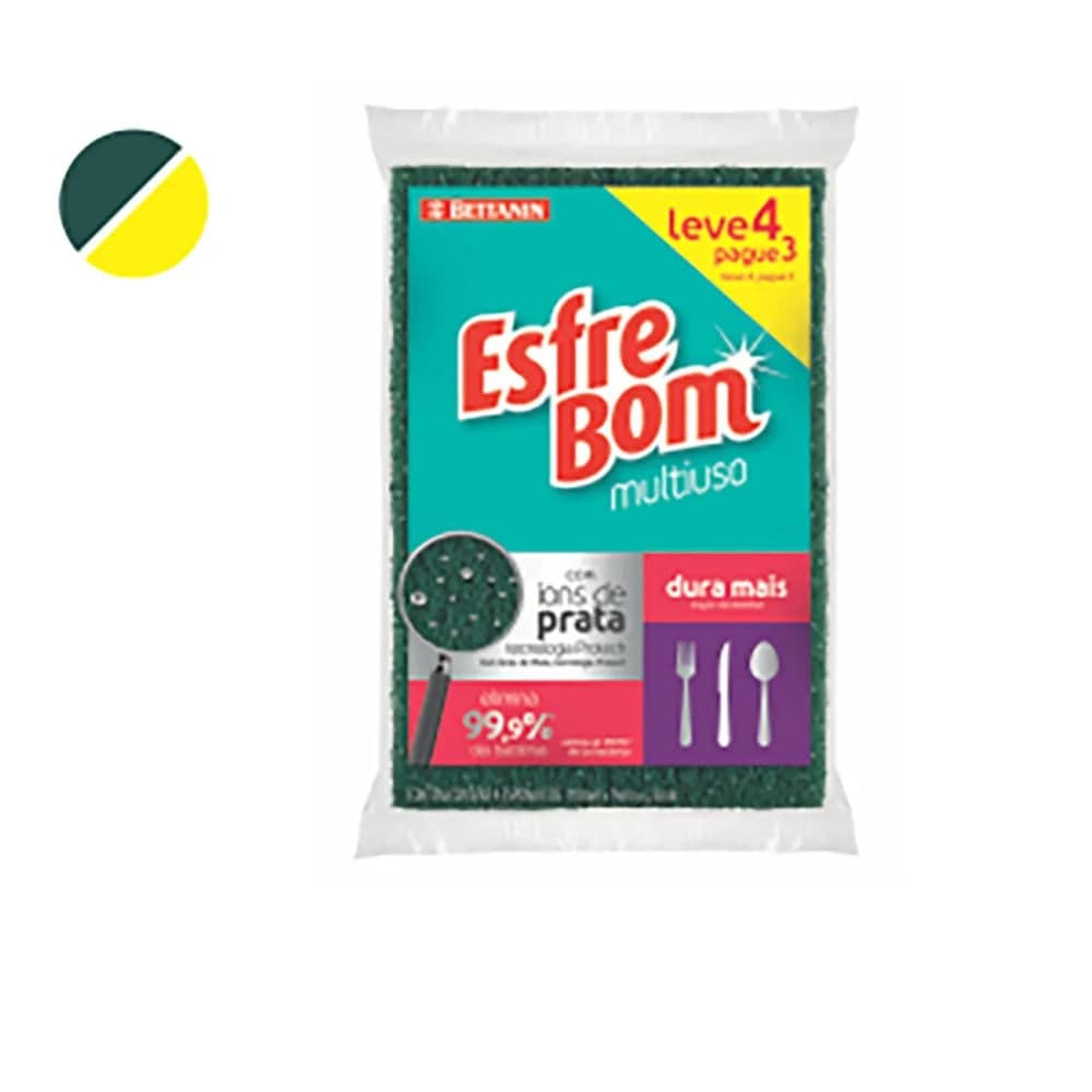 Esponja Esfrebom Multiuso conjunto com 4 unidades - Bettanin