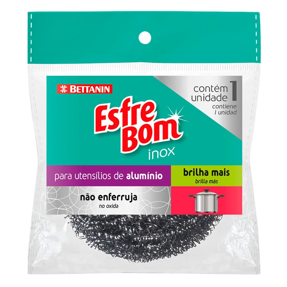 Esponja Multiuso Inox Verde - Esfrebom