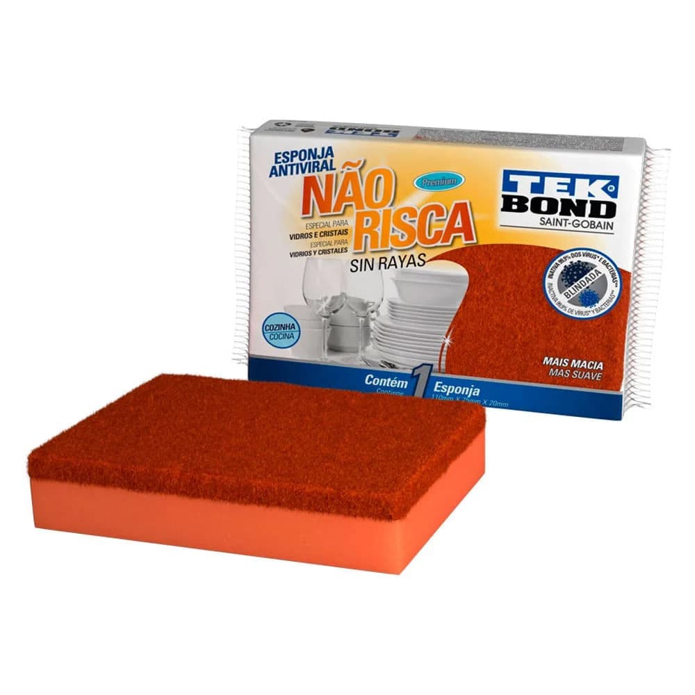 Esponja Multiuso Não Risca 3 Peças - Tekbond