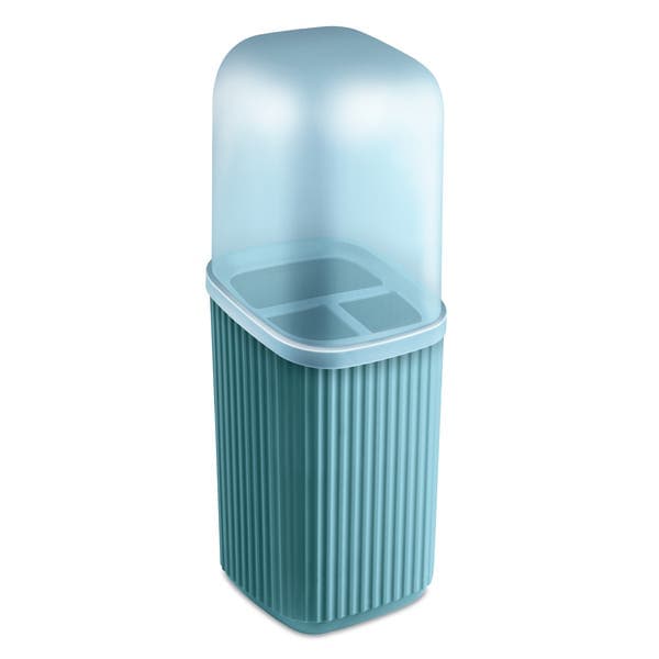 Estojo para Escova de Dente de Plástico Azul Usual Utilidades