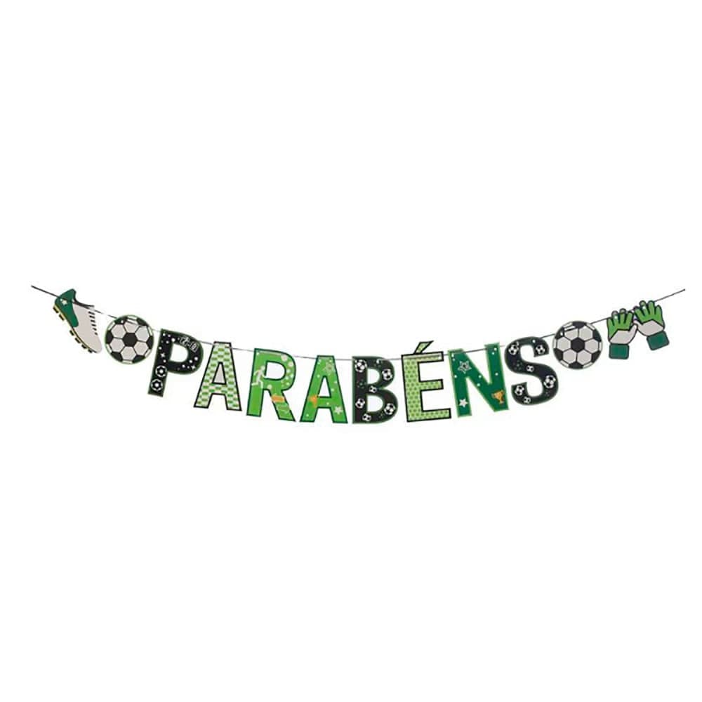 Faixa de Parabéns Futebol - Silver Festas