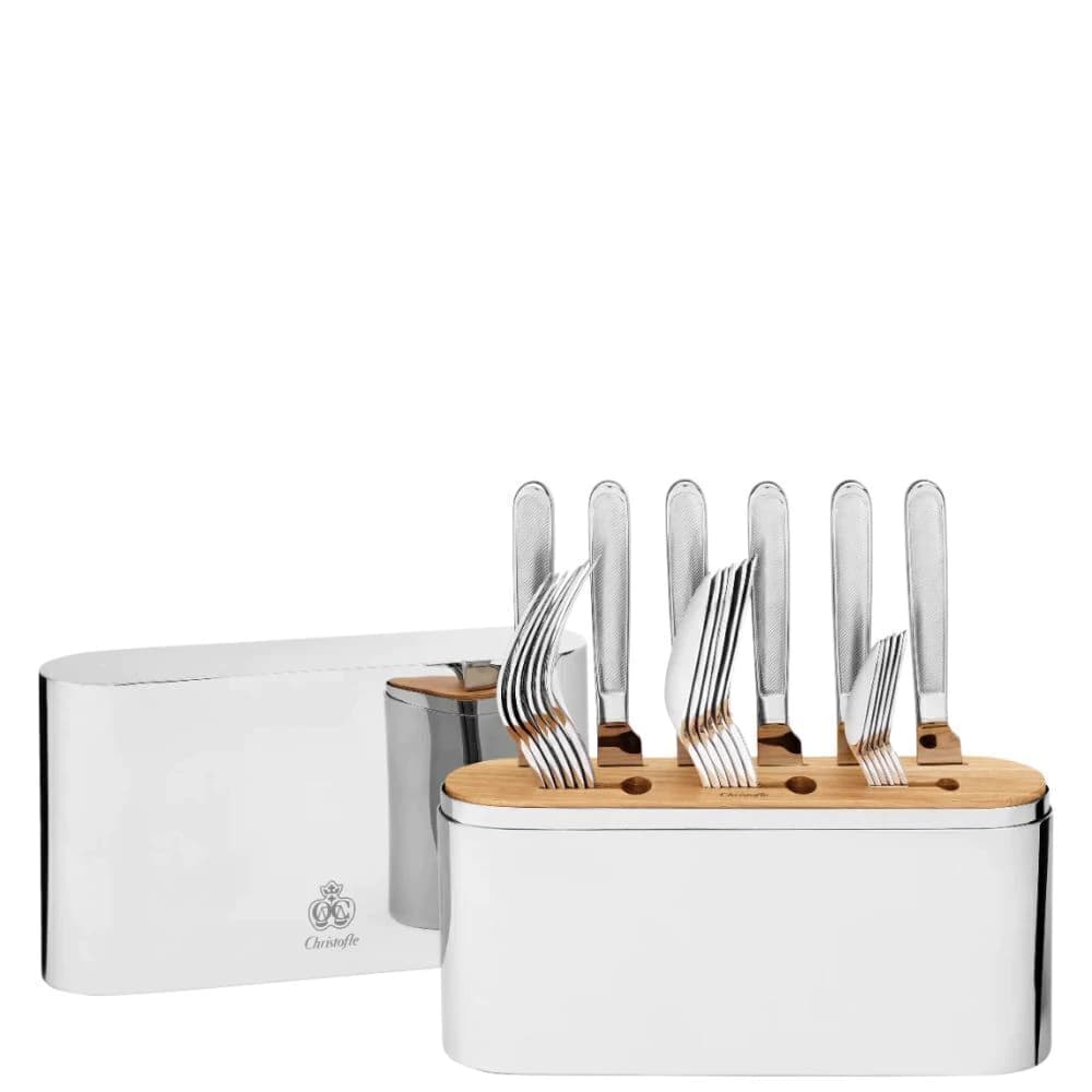 Faqueiro de Aço Inox Christofle Concorde 24pçs