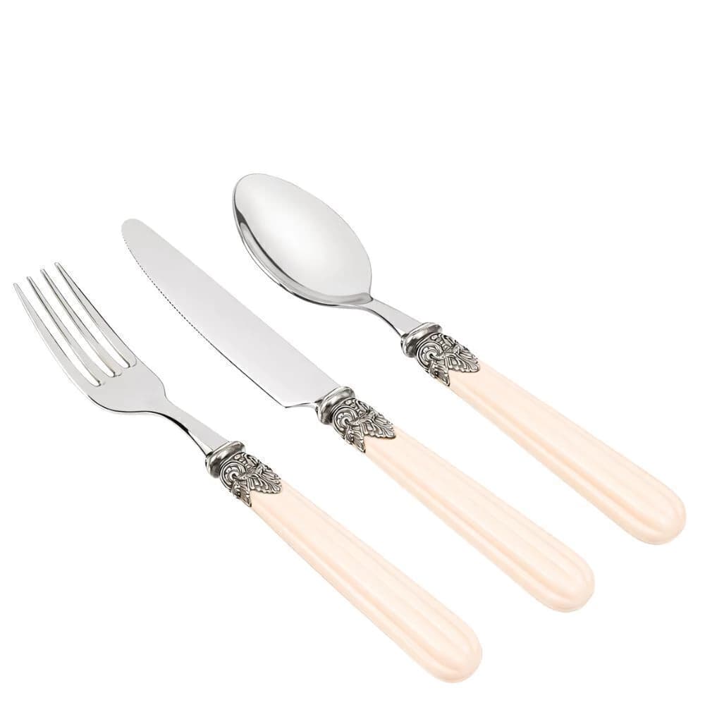 Faqueiro para Sobremesa de Aço Inox Eme Versailles Ivory 18pçs