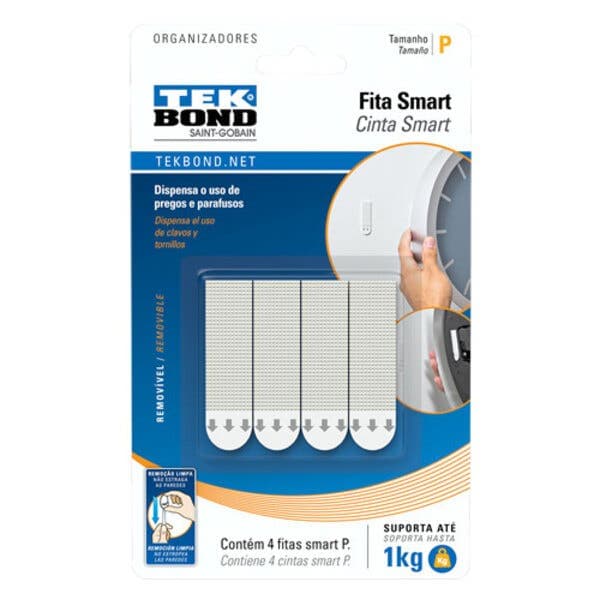 Fita Adesiva 1,6x5,8x5,8cm Branca Tekbond