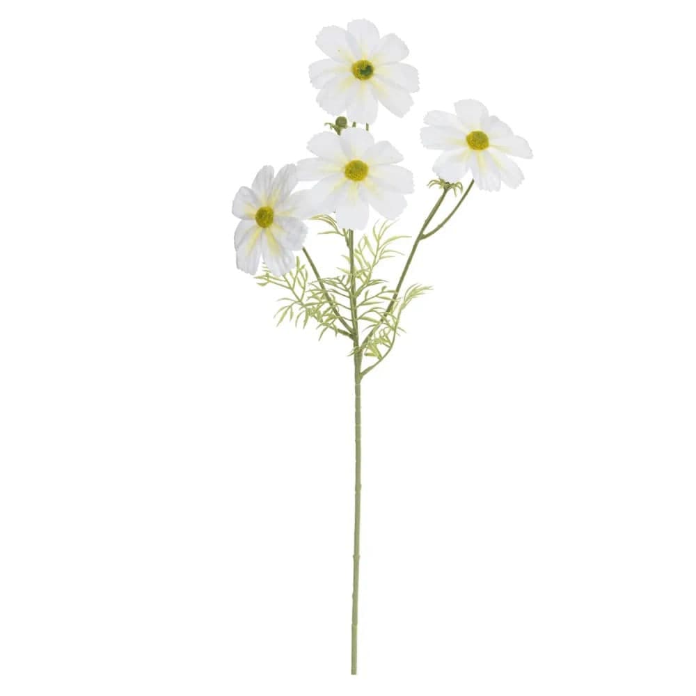 Flor Cosmos Artificial Haste 60cm Branco - Florarte
