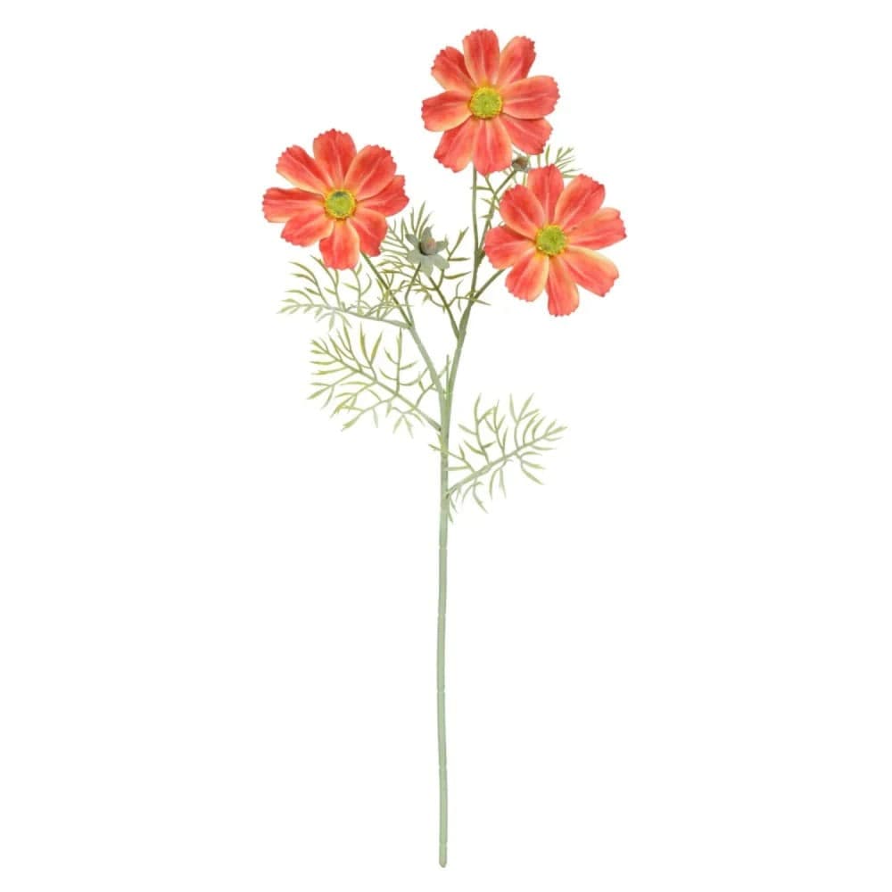 Flor Cosmos Artificial Haste 65cm Laranja - Florarte