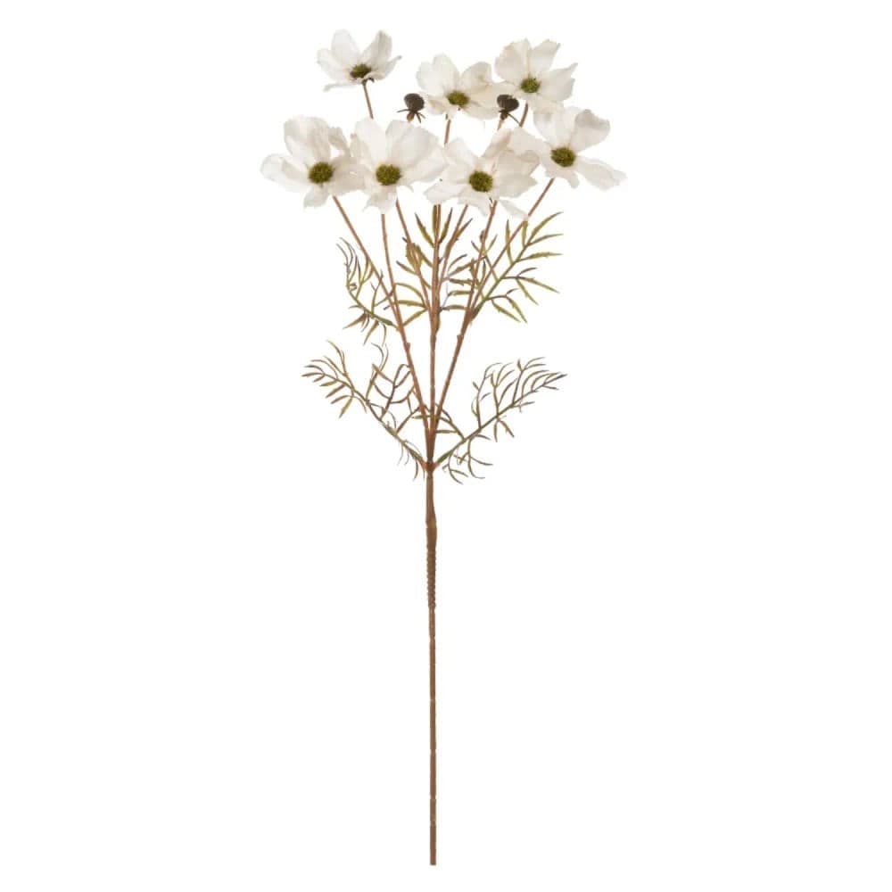 Flor Cosmos Artificial Haste 67cm Creme Outono - Florarte