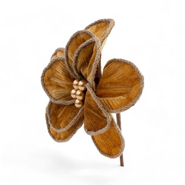 Flor Plástico Dourado Cromus 15x20cm