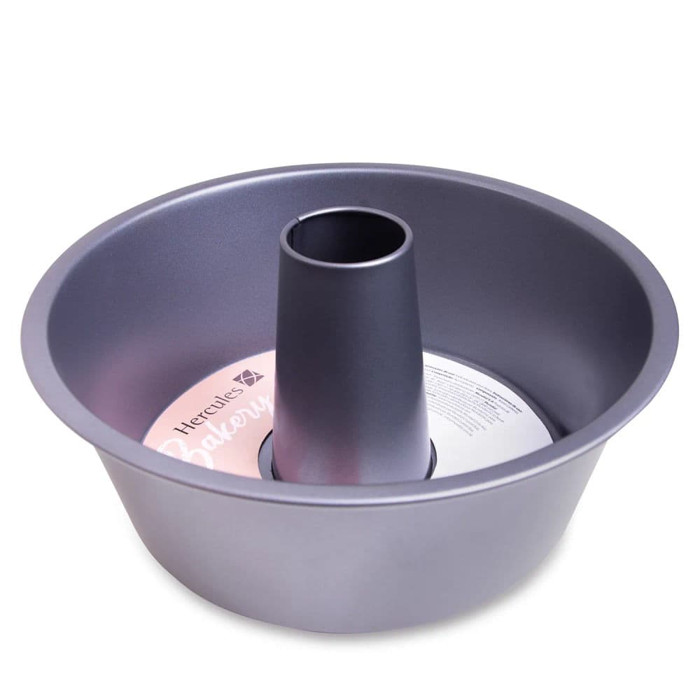Forma para Bolo Redonda com Furo Antiaderente 26cm Chumbo - Hercules