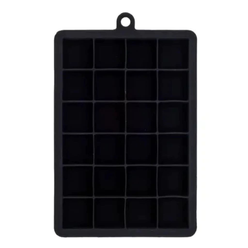 Forma para Gelo de Silicone Preta 24 Cubos