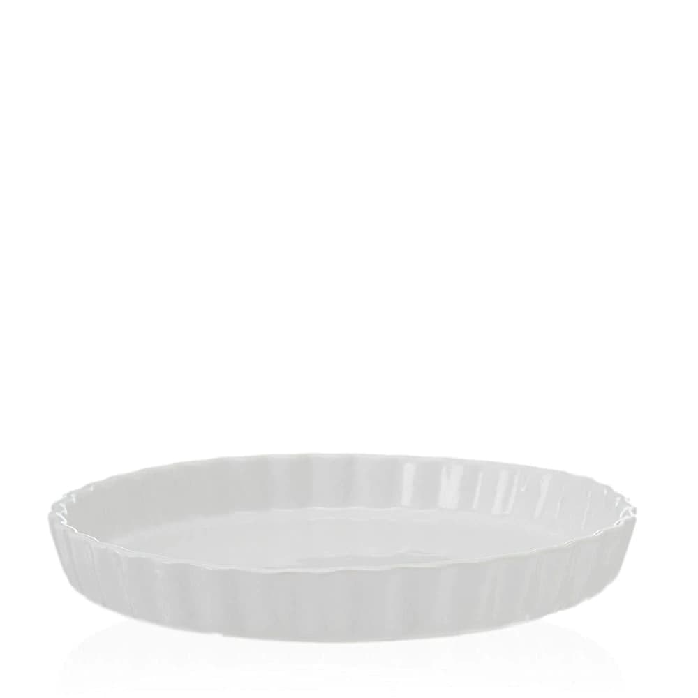 Forma para Quiche de Cerâmica Jomafe Branca 24x3,5CM