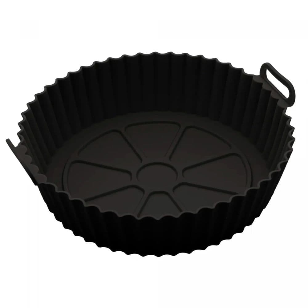 Forma Redonda Silicone Air Fryer Preta Lyor