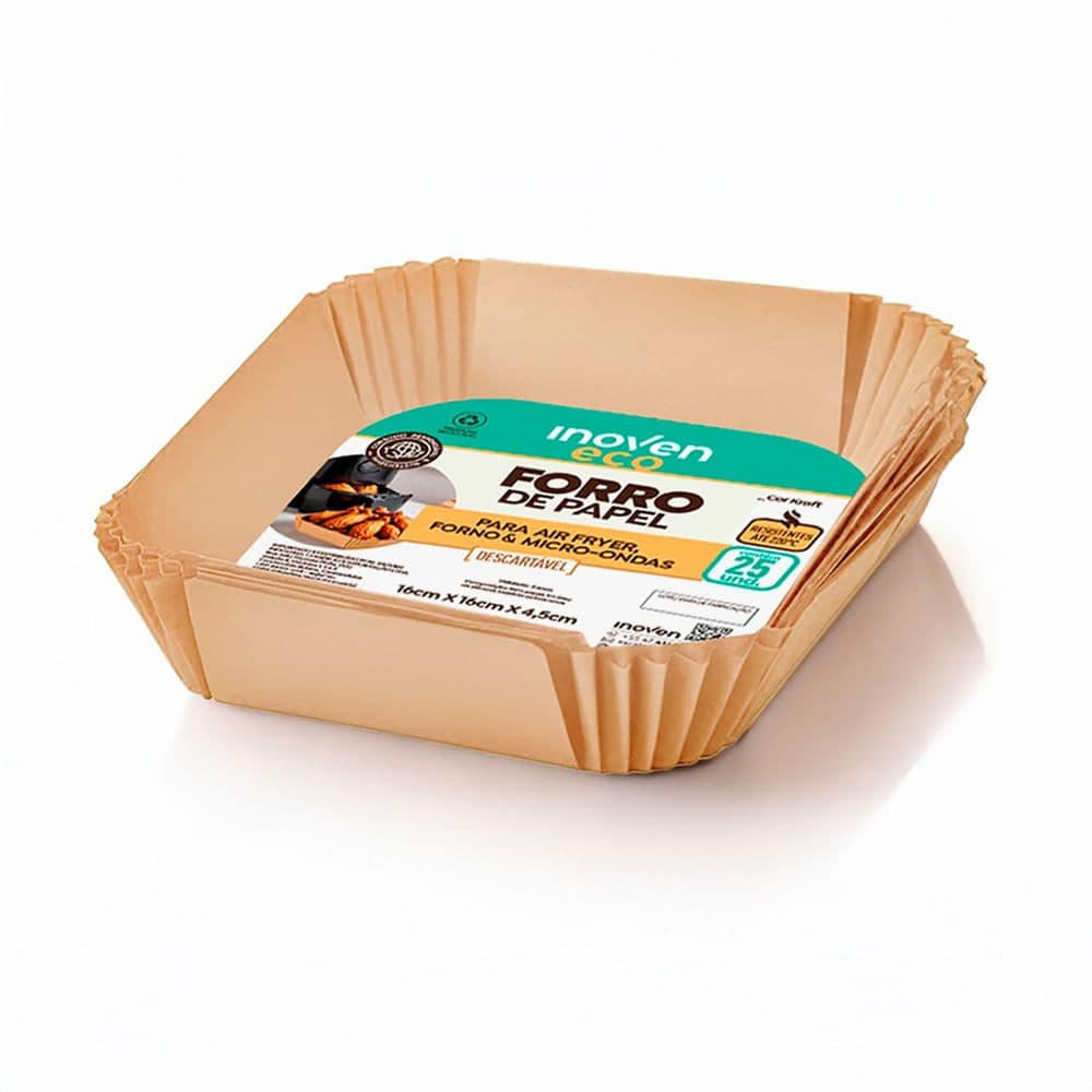 Forro de Papel para Airfryer Quadrado - Inoven