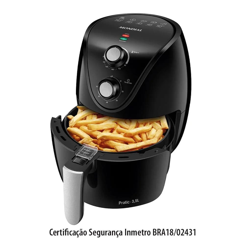 Fritadeira Air Fryer Elétrica 3,5l New Pratic - Modial — Fritadeira Air Fryer Elétrica 3,5l New Pratic - Modial