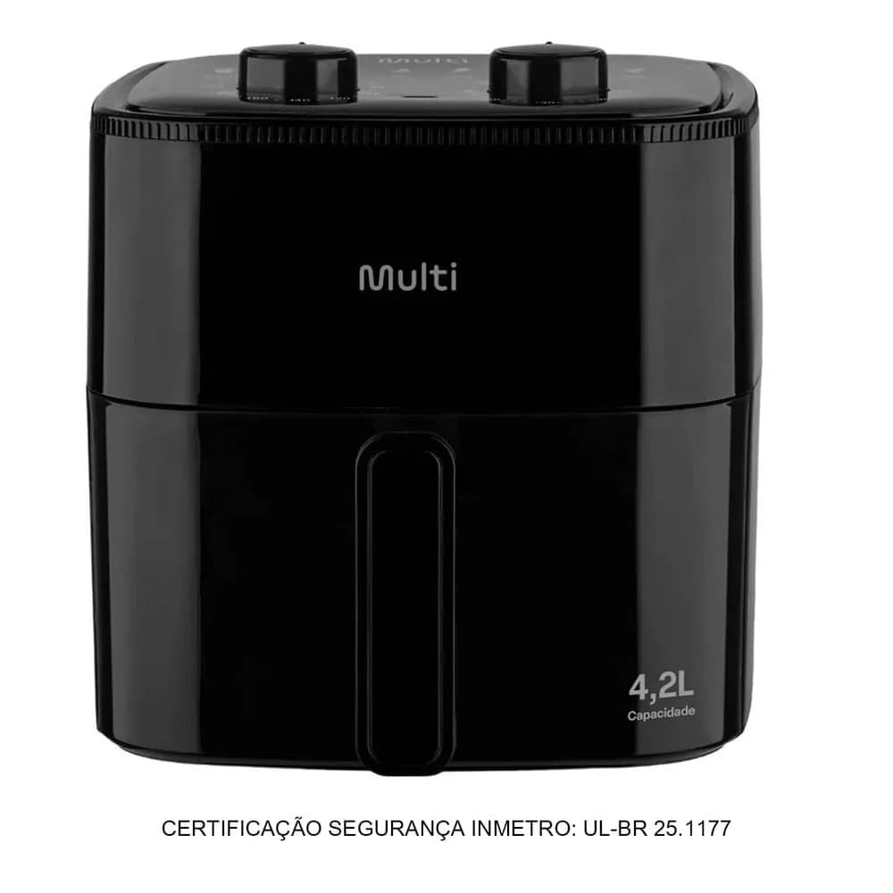 Fritadeira Elétrica Air Fryer 4,2L Preta GO252/GO253 - Multi — Fritadeira Elétrica Air Fryer 4,2L Preta GO252/GO253 - Multi · Ref. 38627