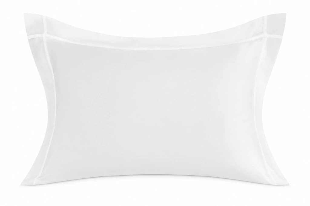 Fronha Avulsa Vernon Fitado 600 Fios Muguet Home — Branco/Branco / 50x90