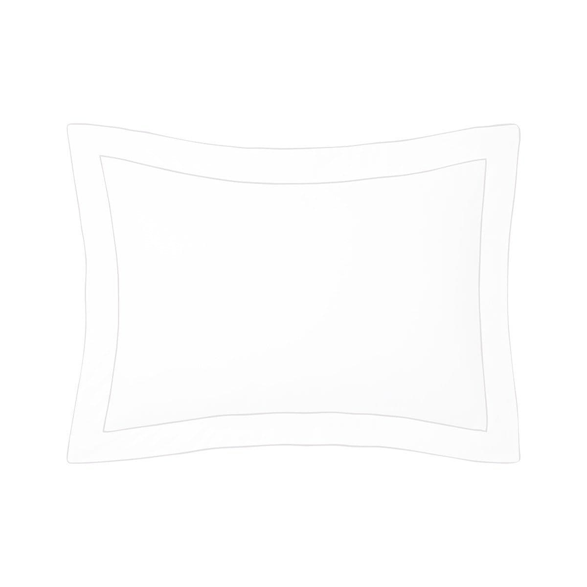 Fronha Flandre 200 Fios Algodão Orgânico Yves Delorme Prata 50x75cm
