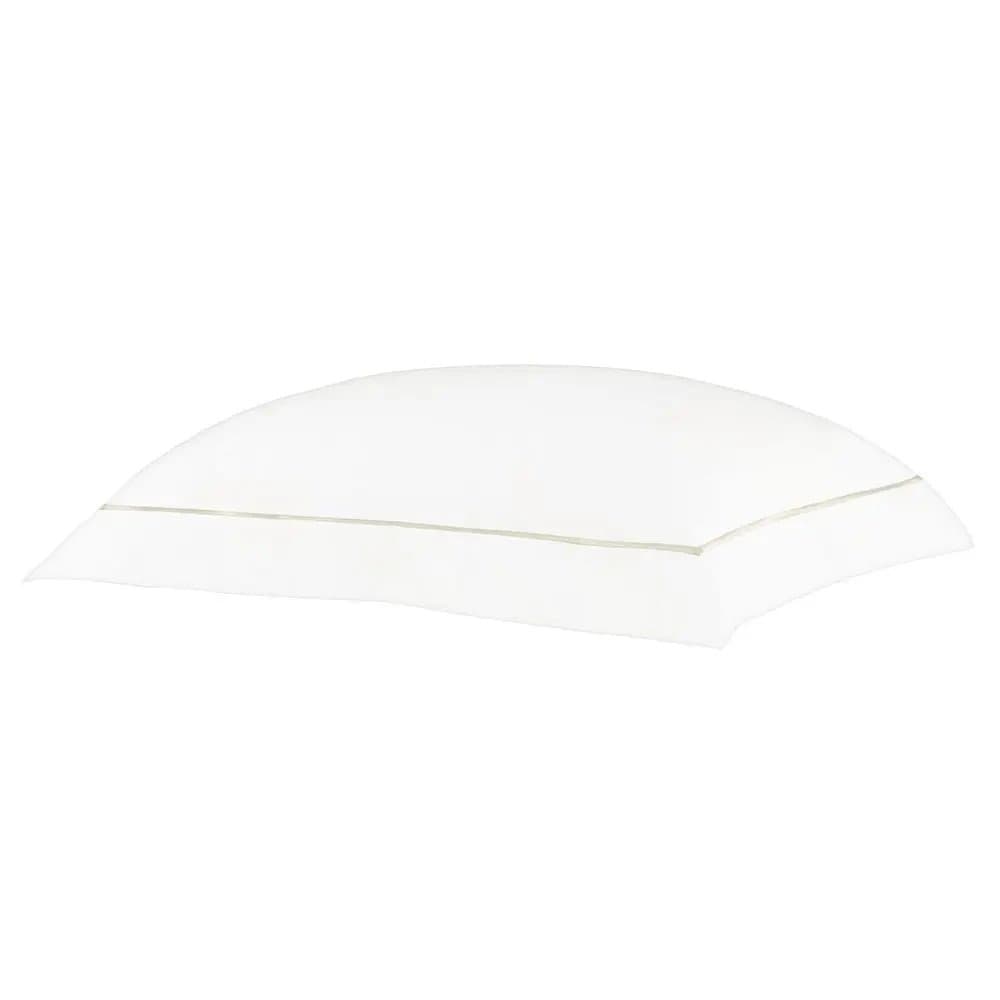Fronha Nilo 03 Abas Buddemeyer Luxus Branco/Bege 50cm x 70cm
