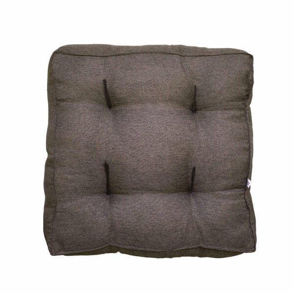 Futon Alto Linho Marrom 45x45cm Artesanal Teares
