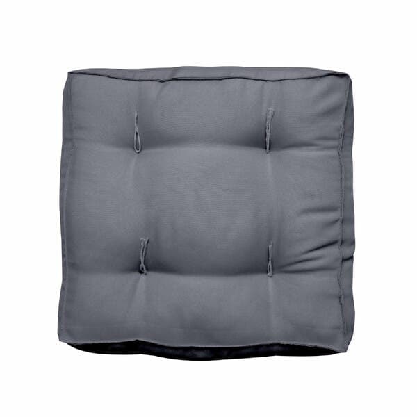Futon Baixo Oxford Cinza 40x40cm Artesanal Teares