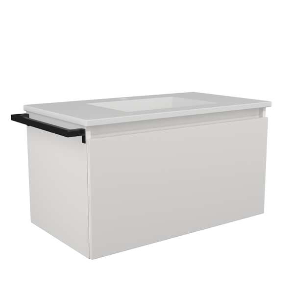 Gabinete para Banheiro com Cuba 80cm Branco Vancouver Venturi