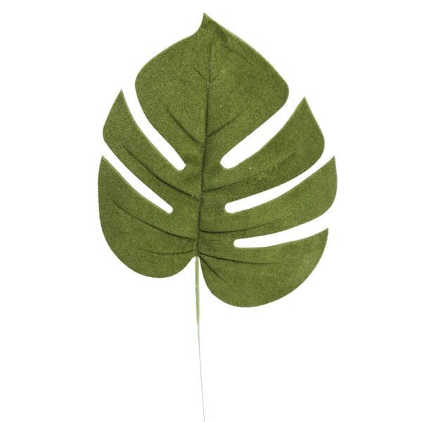 Galho Decorativo Folha Verde 45x20x1cm Cromus