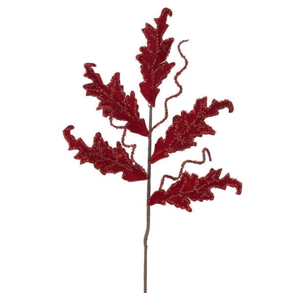 Galho Plástico e Metal Vermelho Cromus 67x38cm