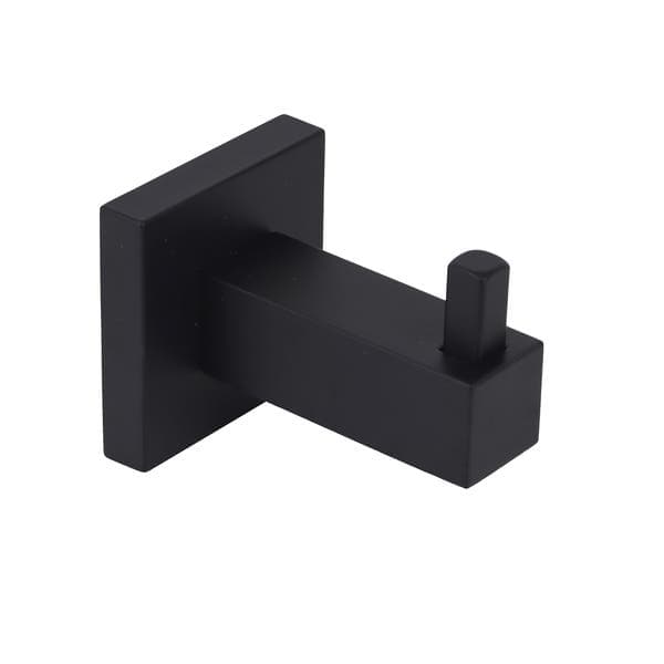 Gancho Cabideiro de Metal 10x10x7cm Preto Fosco Square Stoc