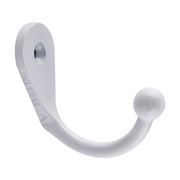 Gancho Zamac 4,5x2x4,5cm Branco Aliança