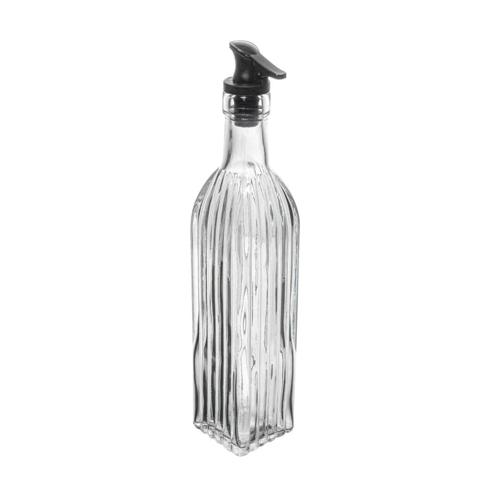 Garrafa para Azeite de Vidro com Tampa 500mL Preta - Wolff