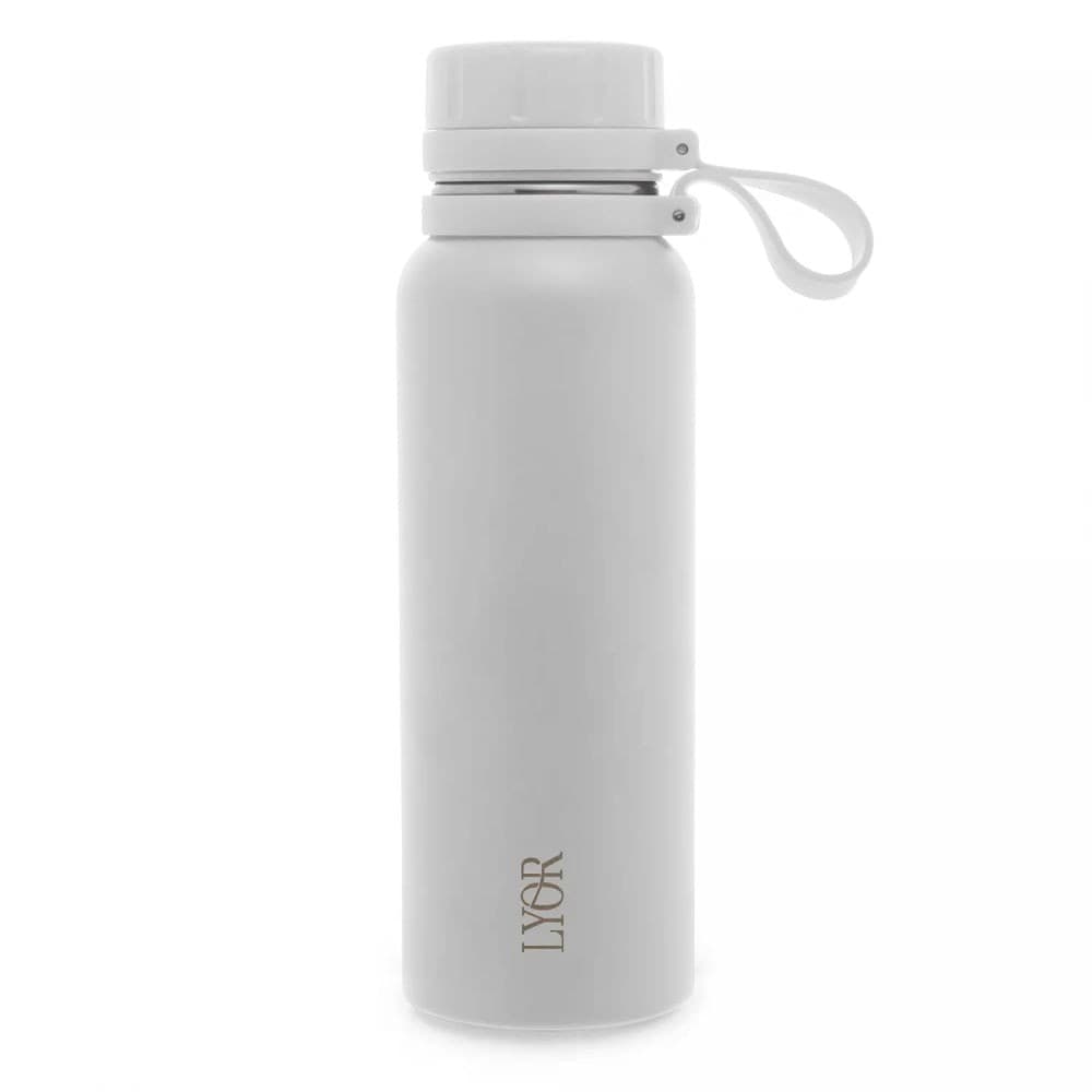 Garrafa Térmica 650mL Inox Branca - Lyor