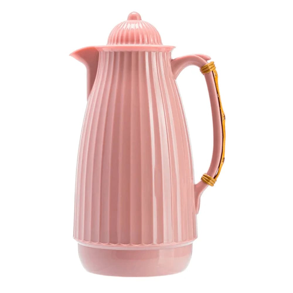 Garrafa Térmica com Cabo de Bambu Rosa 1l