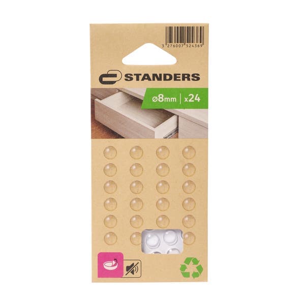 Gota Anti-Impacto Transparente 8mm com 24 Peças Standers