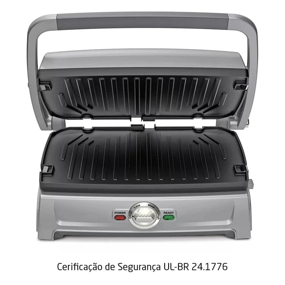 Grill Elétrico Compacto Inox 5 em 1 Prata - Cuisinart